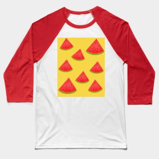 Fun watermelon bright digital pattern Baseball T-Shirt